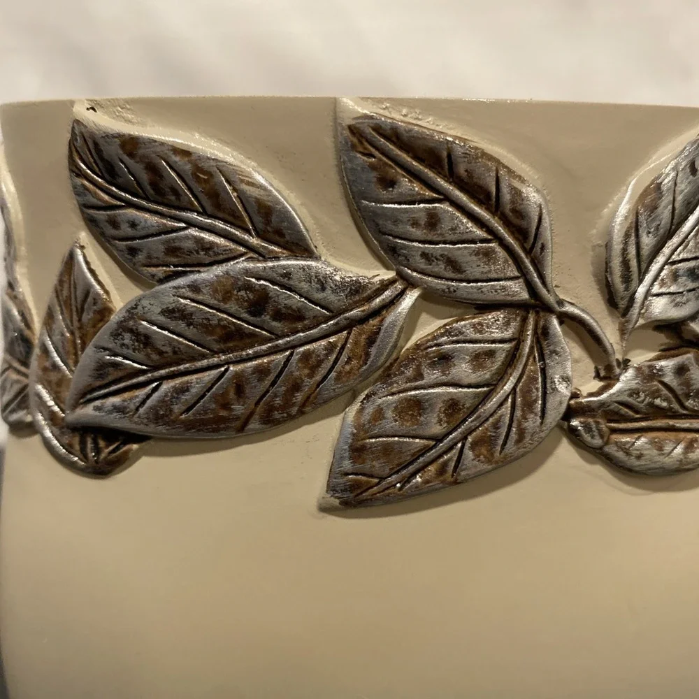 Mainstays Silver Leaves‎ Toothbrush Holder, Gray, Silver